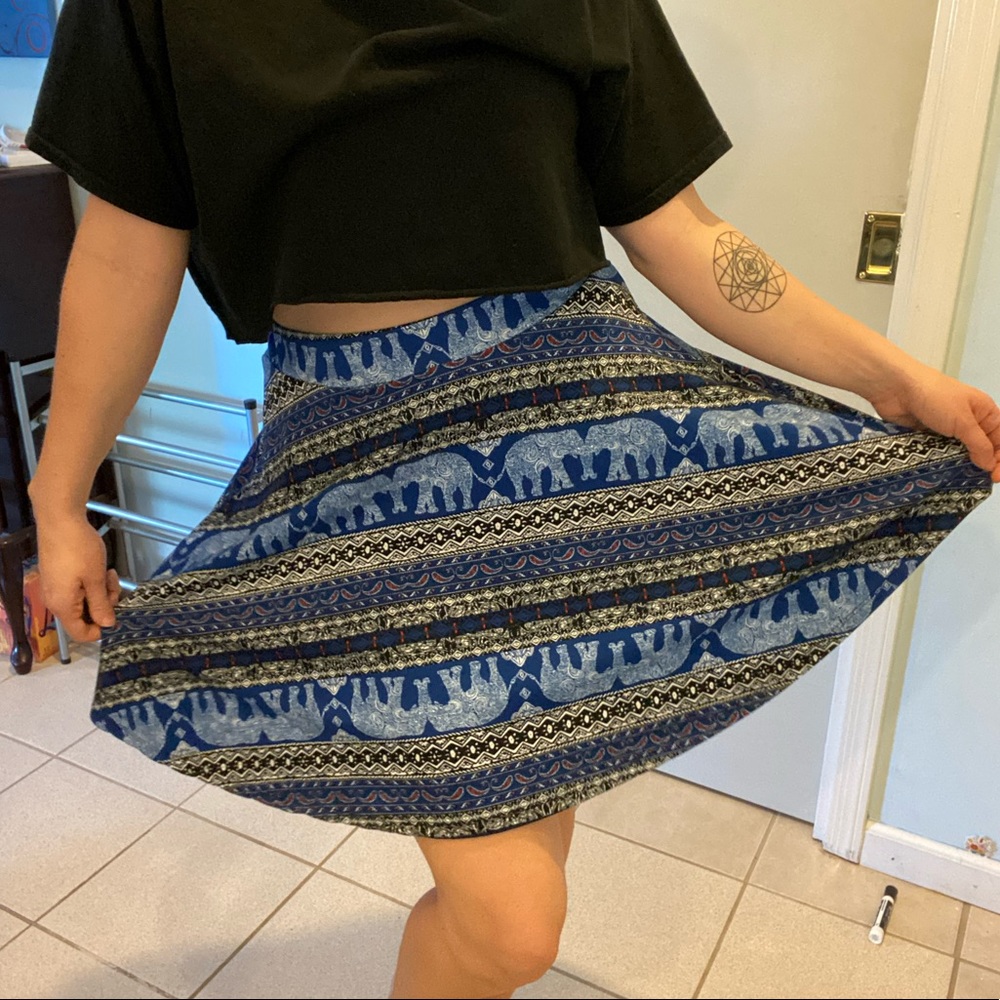 Elephant Skater Skirt